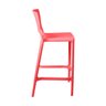 Banqueta Alta para Bancada e Cozinha Vermelho Pastel Empilhável Marte em Polipropileno Acrilys - 2