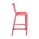 Ver imagem 2 de Banqueta Alta para Bancada e Cozinha Vermelho Pastel Empilhável Marte em Polipropileno Acrilys