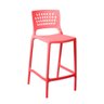 Banqueta Alta para Bancada e Cozinha Vermelho Pastel Empilhável Marte em Polipropileno Acrilys - 1