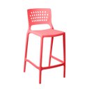 Ver imagem 1 de Banqueta Alta para Bancada e Cozinha Vermelho Pastel Empilhável Marte em Polipropileno Acrilys