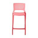 Ver imagem 3 de Banqueta Alta para Bancada e Cozinha Vermelho Pastel Empilhável Marte em Polipropileno Acrilys