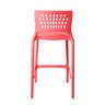 Banqueta Alta para Bancada e Cozinha Vermelho Pastel Empilhável Marte em Polipropileno Acrilys - 4