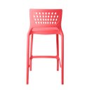 Ver imagem 4 de Banqueta Alta para Bancada e Cozinha Vermelho Pastel Empilhável Marte em Polipropileno Acrilys