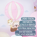 Ver imagem 3 de Kit Berço Safari Menino 11 Peças Estampado de Bichinhos + Naninha:rosa