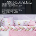 Ver imagem 6 de Kit Berço Safari Menino 11 Peças Estampado de Bichinhos + Naninha:rosa
