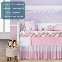 Ver imagem 5 de Kit Berço Safari Menino 11 Peças Estampado de Bichinhos + Naninha:rosa