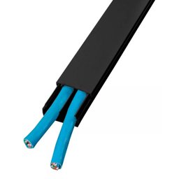 Kit 2 Canaleta Preta 2 Divisórias Cabos Fita Dupla Face 2m - 2