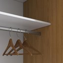Ver imagem 5 de Guarda Roupa Solteiro 147x59,8x235cm Espelho 2 Portas de Correr Freijó Natural Rc2004 Emovell