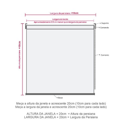 Persiana Rolo Translucida Marrom - 1,90m X 2,70m