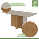 Ver imagem 3 de Mesa de Jantar Retangular 6 Lugares Tampo MDF 170cm Astrid Marrom Off White/Amêndoa Clean