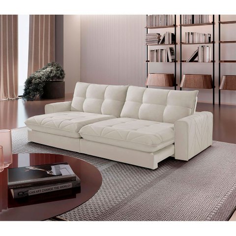 Sofá Firenze Linho 02 Módulos de 120cm B25cm Meu Sofá Online
