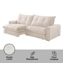 Ver imagem 5 de Sofá Firenze Linho 02 Módulos de 120cm B25cm Meu Sofá Online