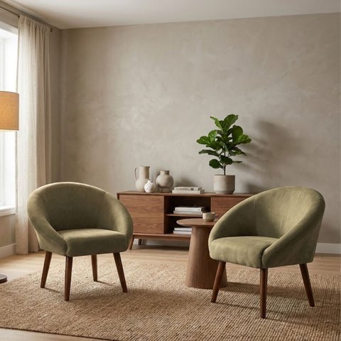 Jogo 2 Poltronas Decor para Recepção Sala de Espera Comercial Veludo Macio Base Estável