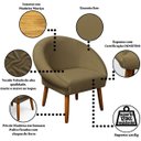 Ver imagem 3 de Jogo 2 Poltronas Decor para Recepção Sala de Espera Comercial Veludo Macio Base Estável