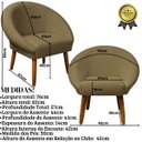 Ver imagem 2 de Jogo 2 Poltronas Decor para Recepção Sala de Espera Comercial Veludo Macio Base Estável