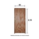 Ver imagem 2 de Kit Porta de Madeira 210x80cm Batente 14cm Fechadura Golf Rodam 