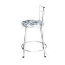 Ver imagem 5 de Jogo 2 Banqueta Baixa Para Cozinha Epoxi Branca Estofado Floral Floral