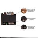 Ver imagem 3 de Armário Aéreo com 2 Portas Chico Preto G96 - Gran Belo