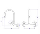 Ver imagem 2 de Misturador de Parede para Cozinha Bica Móvel Duna Clássica Cromado Deca - 1258c64