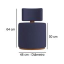 Ver imagem 5 de Puff Margo Decorativo Orgânico Veludo - 7 Decor Azul Marinho