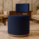 Ver imagem 1 de Puff Margo Decorativo Orgânico Veludo - 7 Decor Azul Marinho