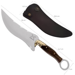 Faca Picanheira Artesanal Cabo Águia Churrasco 9' Inox 420c Dorso Mosqueado Full Tang - 4