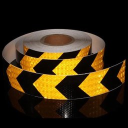 Faixa Refletiva 25 Metros Seta Amarelo Fluorescente Segurança Transito Carro Caminhao Automotivo Evi - 4
