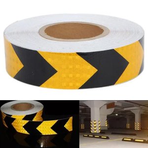 Faixa Refletiva 25 Metros Seta Amarelo Fluorescente Segurança Transito Carro Caminhao Automotivo Evi