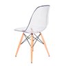 Cadeira Transparente Eiffel Eames Base Madeira Incolor 130pc Quantidade:4 - 4