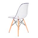 Ver imagem 4 de Cadeira Transparente Eiffel Eames Base Madeira Incolor 130pc Quantidade:4