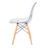 Cadeira Transparente Eiffel Eames Base Madeira Incolor 130pc Quantidade:4 - 5