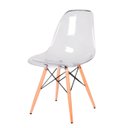Ver imagem 6 de Cadeira Transparente Eiffel Eames Base Madeira Incolor 130pc Quantidade:4