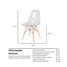 Cadeira Transparente Eiffel Eames Base Madeira Incolor 130pc Quantidade:4 - 7
