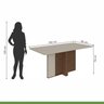 Mesa de Jantar 160x90cm Tampo MDF/Vidro Apogeu Móveis Lopas - 3