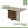 Mesa de Jantar 160x90cm Tampo MDF/Vidro Apogeu Móveis Lopas - 5