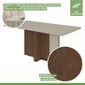 Mesa de Jantar 160x90cm Tampo MDF/Vidro Apogeu Móveis Lopas - 6