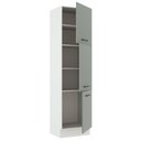 Ver imagem 5 de Paneleiro Armário de Cozinha 60 cm 3 Portas Branco/Cinza Agata Madesa
