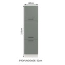 Ver imagem 3 de Paneleiro Armário de Cozinha 60 cm 3 Portas Branco/Cinza Agata Madesa
