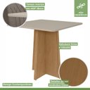 Ver imagem 3 de Mesa de Jantar 90x90cm Tampo MDF/Vidro Celebrare Móveis Lopas