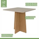 Ver imagem 4 de Mesa de Jantar 90x90cm Tampo MDF/Vidro Celebrare Móveis Lopas
