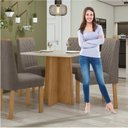 Ver imagem 7 de Mesa de Jantar 90x90cm Tampo MDF/Vidro Celebrare Móveis Lopas