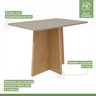 Mesa de Jantar 120x80cm Tampo MDF/Vidro Celebrare Móveis Lopas - 5
