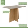 Mesa de Jantar 120x80cm Tampo MDF/Vidro Celebrare Móveis Lopas - 4