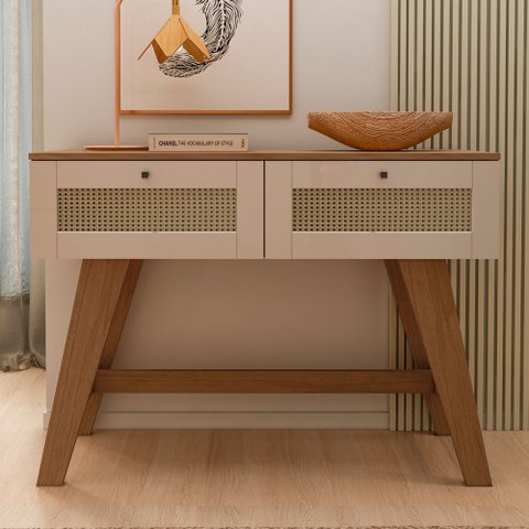 Aparador Decor 2 Gavetas Cinamomo/off White - Artely Móveis