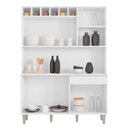 Ver imagem 4 de Kit Cozinha Compacta 130cm com 6 Portas 1 Gaveta Alice Cinza Escuro - Ajl Móveis - Branco
