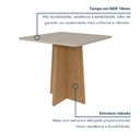 Ver imagem 3 de Mesa de Jantar 4 Lugares Tampo MDF Celebrare Marrom Amêndoa Clean/Off White