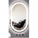 Ver mais imagens de Espelho Jateado Oval Iluminado com Led Frio - 70x120cm Woodglass Oval Jato Frio