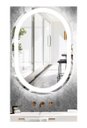 Ver imagem 5 de Espelho Jateado Oval Iluminado com Led Frio - 70x120cm Woodglass Oval Jato Frio