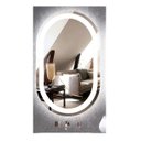 Ver imagem 4 de Espelho Jateado Oval Iluminado com Led Frio - 70x120cm Woodglass Oval Jato Frio