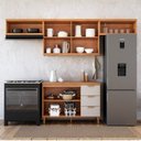 Ver imagem 4 de Cozinha Modulada 4 Peças com 1 Balcão e 3 Armários Aéreo Elena Cinamomo/Offwhite